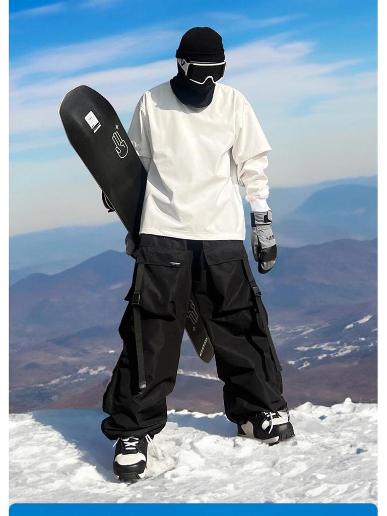 Xuexiang Violet 2026 Ski Pants: Men's Waterproof, Insulated, Heavy-Duty Snow Pants for Skiing and Snowboarding.