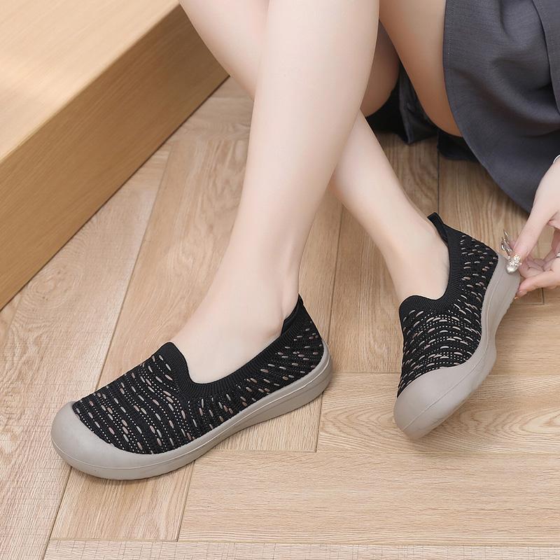 Ladies'  New Lazy Walking Shoes Soft Bottom Anti-Slip Single Shoes Casual Comfortable Slip-On Free Shipping'S Shoes
