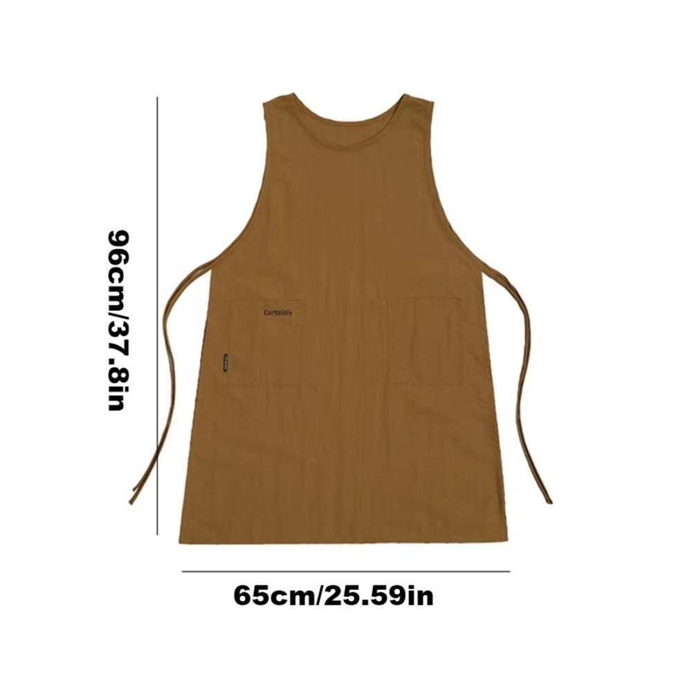 Fashion Japanese Style Long Vest Anti-dirty Waterproof Kitchen Aprons Multipurpose Nail Salon Beauty Apron
