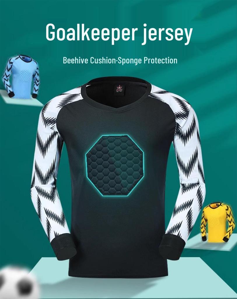 Goalkeeper Uniform with Anti-Fall and Anti-Collision Sponge Padding for Football Training