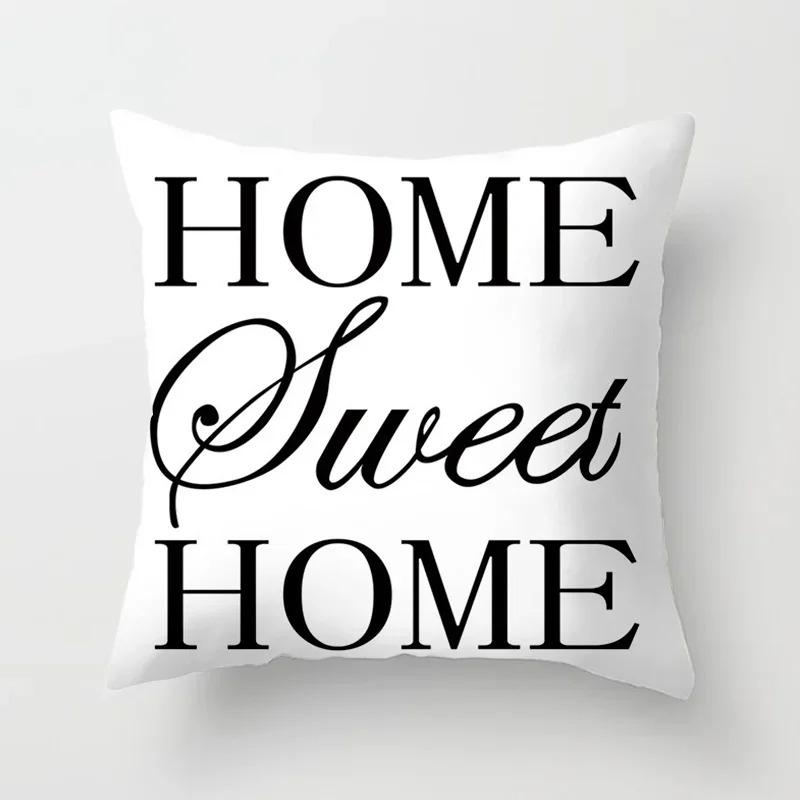 Black line decorative pillowcase living room office ornaments home decoration cushion cover with zipper