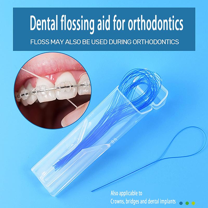 

35/70 шт. ортодонтический съемник нити стоматологический нитевдеватель практичный чистящий нитевдеватель инструменты для гигиены полости рта освежает дыхание 35Pcs