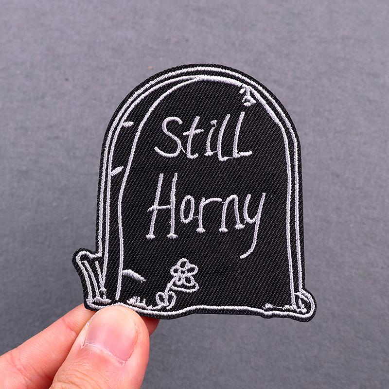 Hip Hop Punk Embroidery Patches For Clothing Thermoadhesive Patch Iron On Patches On Clothes Tarot Cards Skull Patch For Clothes