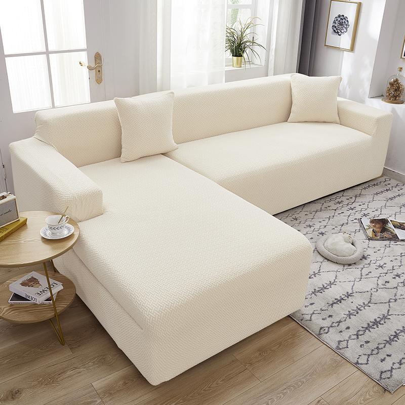 Pokrowiec na sofę Jacquard Thick Elastic Slipcovers do salonu Stretch Sofa Corner Couch Cover 1/2/3/4/5 Seater L Shaped