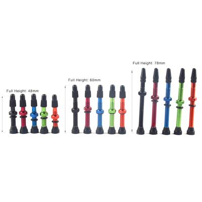 2 Stück 55/60/78mm Rennrad MTB Fahrrad Fahrrad Tubeless Reifen Legierung Presta Ventilschäfte