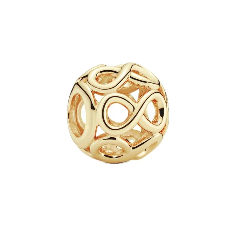 NEW DIY Sparkling Gold-Plating Serise Family Star Flower Cake Charm Bead Fit Silver European Bracelet Jewelry Gift