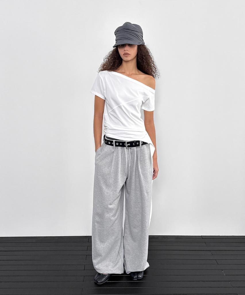 Saendeulig Double Sweat Pants_Melange Gray
