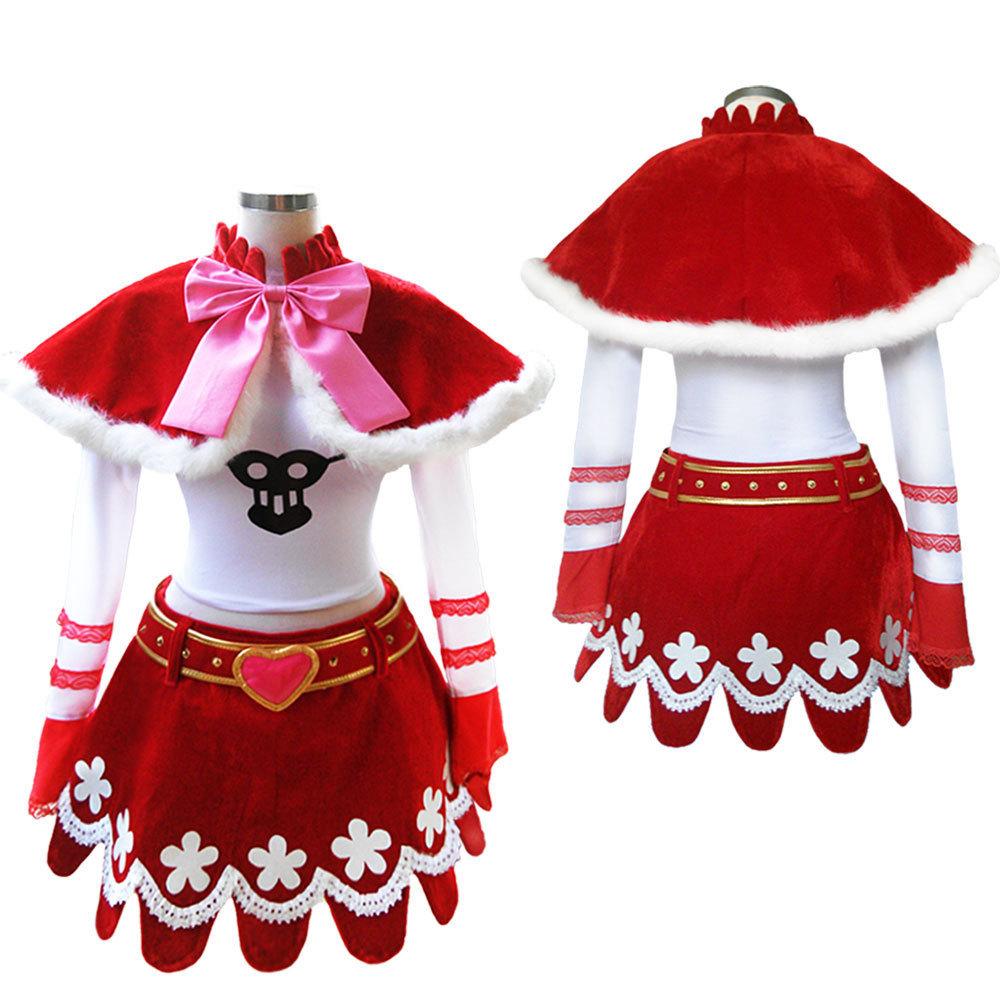Perona cosplay costume anime pirate red