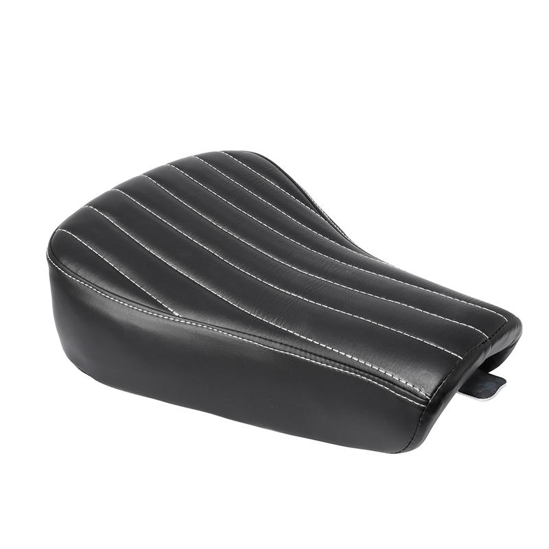 For Harley Sportster Forty Eight XL1200 883 72 48 Black Motorcycle Front Driver Leather Pillow Solo Seat Cushion