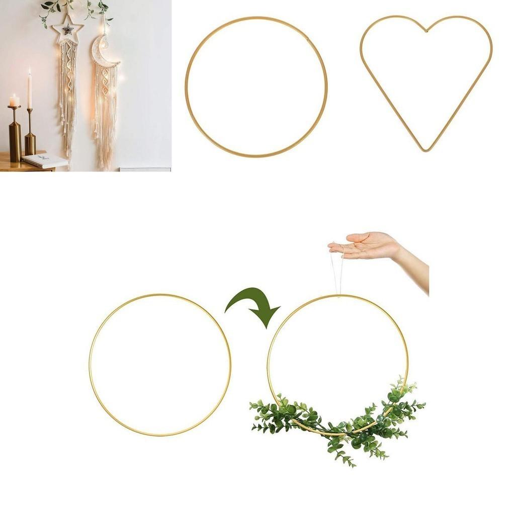 Metall Drahtreifen für Traumfänger Eisenkreis Dekorative Bastelzubehör Goldfarben