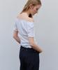 THERYE Shirring 2Way T-Shirt(White)