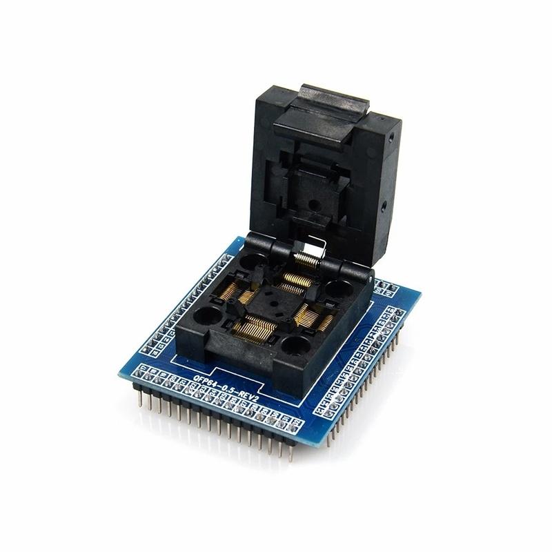 High Quallity U Type QFP64 TQFP64 LQFP64 socket adapter IC test socket programmer qfp64 socket tqfp64 lqfp64