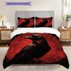 Σετ Κουβέρτας Κρεβατοκάμαρας με Σχέδιο Κοράκι Κάλυμμα Κουβέρτας Μαξιλαροθήκη Διακόσμηση Σπιτιού Δώρο Γενεθλίων (1 * παπλωματοθήκη + 2 * μαξιλαροθήκη, χωρίς πυρήνα)