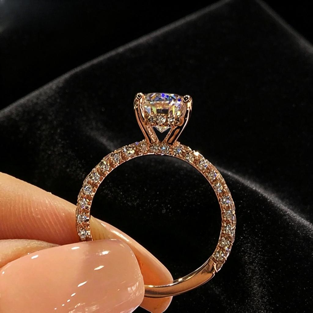 1 Cute Oval Full Set Ring, Luxurious and Gorgeous Female Aesthetic Jewelry, Suitable for Weddings, Daily Wear, Holiday Gifts