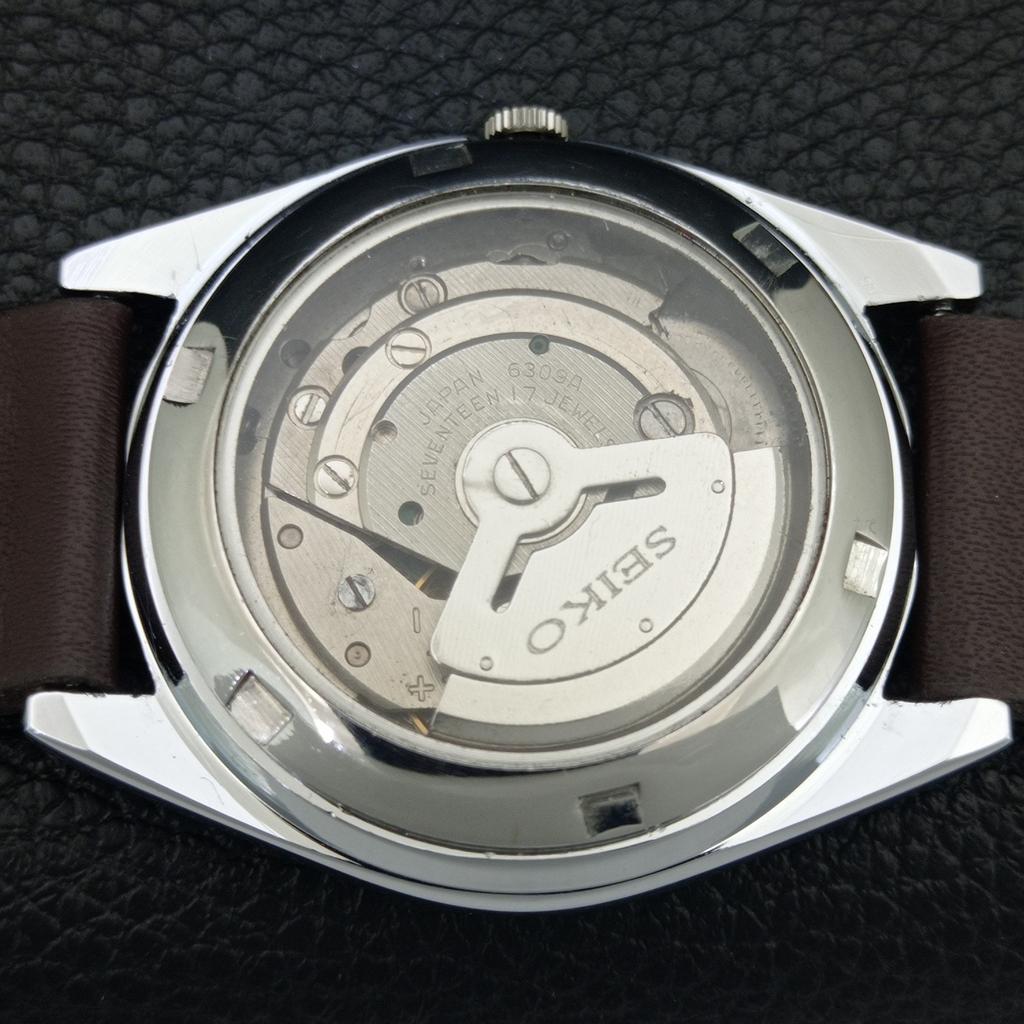 VINTAGE REFURBISHED SEIKO AUTOMATIC 6309A JAPAN MENS BROWN DIAL WATCH a443234-1