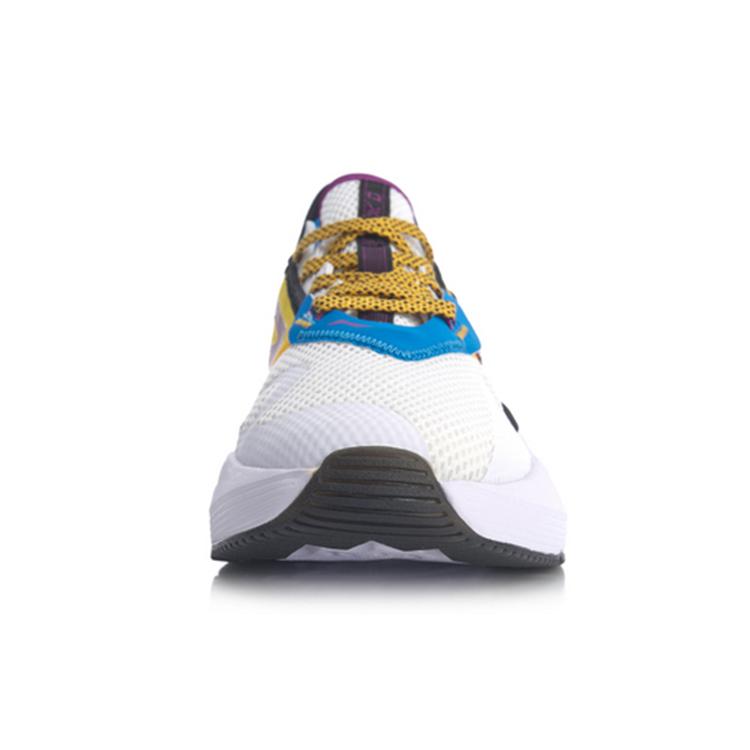 Li Ning Transcend Slip Resistant Abrasion Resistant Low top Running Shoes Men's White Blue AGLQ029-3