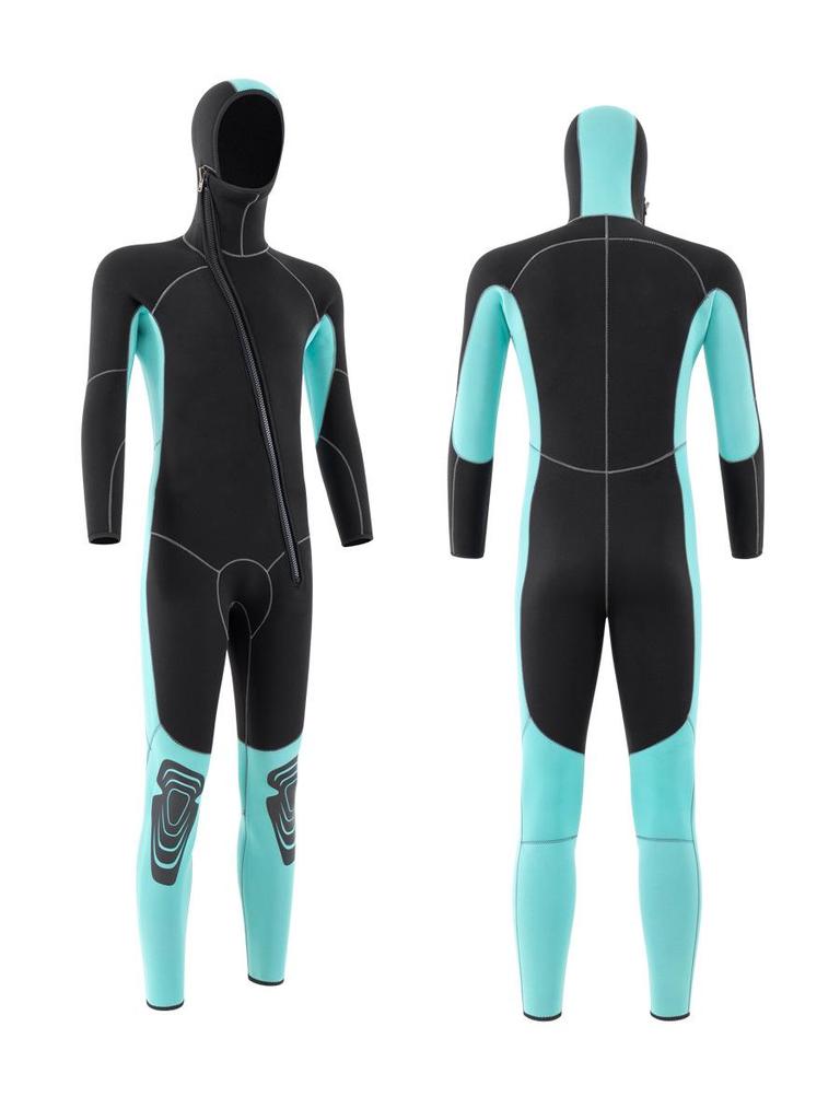 Unisex Hooded Wetsuit 7/5/3MM - Warm Winter Swimming, Surfing & Snorkeling Suit