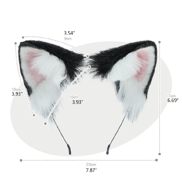 Girls Dog Animal Ears Furry Cosplay Headwear Handmade Halloween Hair Props