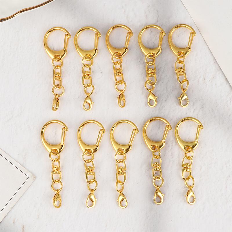 5/10/20 Pièces Connecteur de Chaîne Fermoir Mousqueton en Forme de D Pour Fournitures de Fabrication de Bijoux DIY Accessoires Porte-Clés