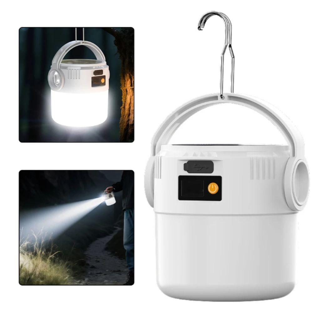 LED Light Solar Powered Light IP55 Waterproof Ultra Bright Camping Light Handheld Design USB Rechargeable Hanging Lantern