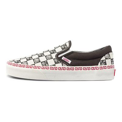 Slip-On Rabbit Year Zodiac Leather Fabric Checkerboard Low-Top Skate Shoes Unisex Sneakers Black White VN0A5JLXBMA