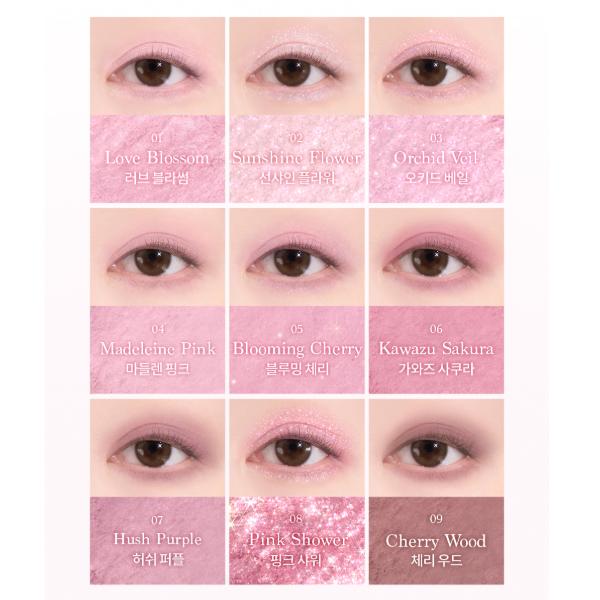 

DASIQUE Палетка теней для век Pink Blossom 9 цветов (2 варианта) #Love Blossom