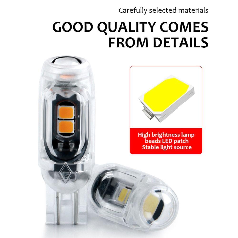 1/4Pcs Car Parking Lights T10 W5W LED Bulbs 3030 5SMD Instrument Lamp Auto License Plate Light