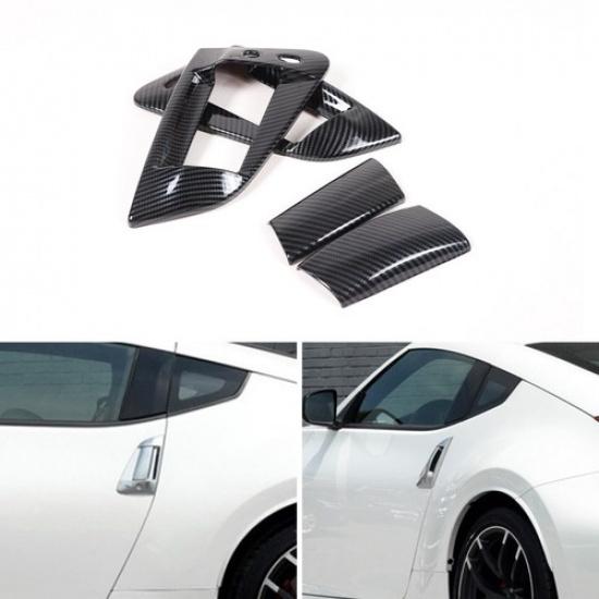 ABS Fibre de Carbone Extérieur Couvercle de Poignée de Bol de Porte Pour Nissan 370Z Z34 2009-