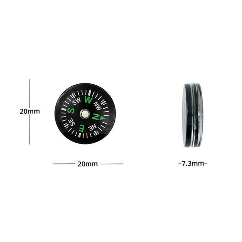 20MM ABS Material Portable Gift Mini Pocket Outdoor Adventure Travel Compass  Survival Compasses Button Design Practical Guider