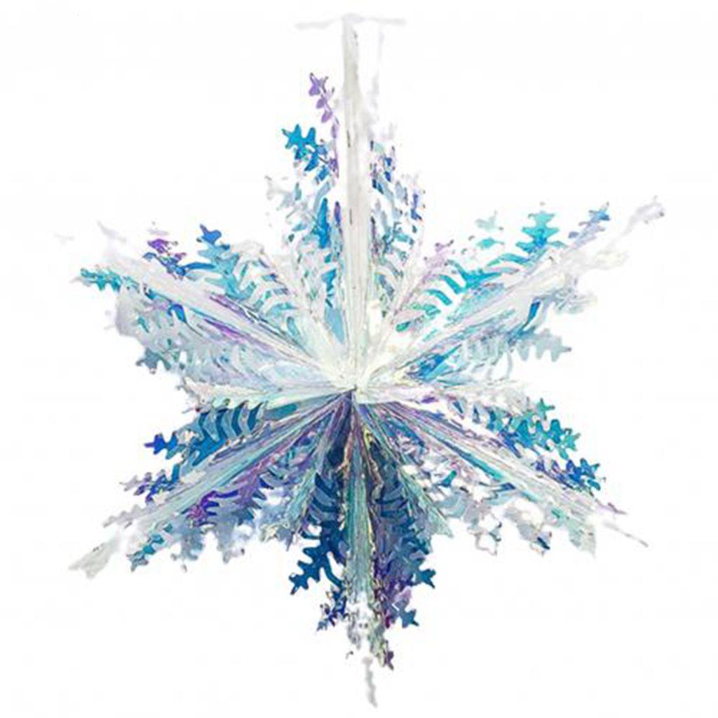 Snowflakes 3D Party Supplies Holographic Snow Ball Home Decor Hanging Balls Christmas Ornaments