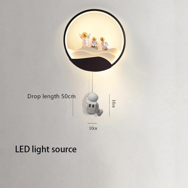 Astronaut Cloud Lunar Eclipse Wall Lamp Nordic Home Decoration Lamp Children's Room Background Wall Creative Lighting Wall Mount