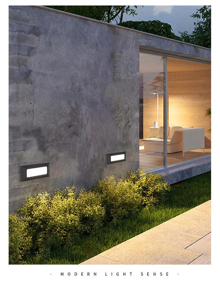 Waterproof LED Step Light for Outdoor Ramps & Corners, Die-Cast Aluminum Plinth Light