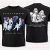Camiseta con Patrón de la Gira Heaven and Hell de Black Sabbath - Edición Holgada Impresa por Ambos Lados Manga Corta para Hombre Banda de Rock Vintage