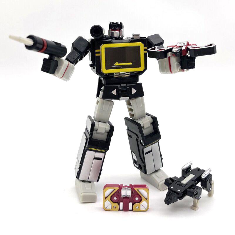 Black Soundwave Transformation Tape G1 Mini Pocket Action Figure Robot Toy Kids Gift