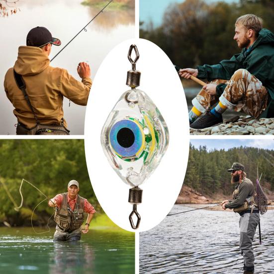 Realistická rybí atrakce s rybím okem a dvojitým otočným vodotěsným ponorným mini super jasným venkovním rybolovem podvodní LED lampa na sběr návnad