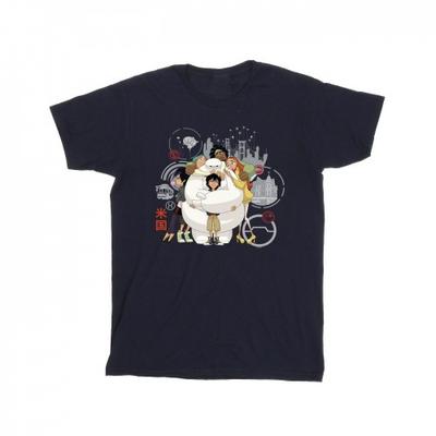 Girls Big Hero 6 Baymax Group Hug Cotton T-Shirt