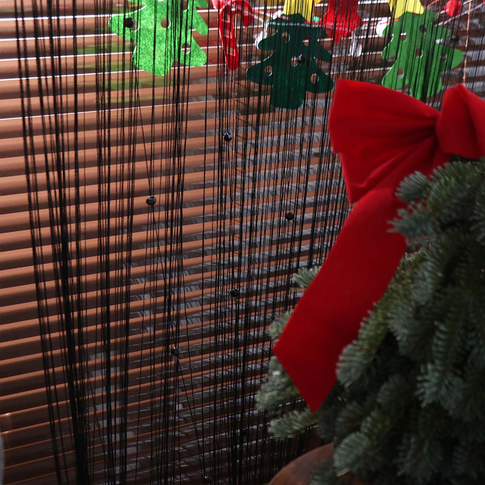 Przegroda Pokojowa Kryształowe Koraliki Kurtyna Sznurkowa Jednolity Kolor Frędzel Zasłona Okienna Dekoracja Domu