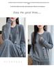 2026 Autumn/Winter Women's Loose Round Neck Cartoon Embroidery 100% Wool Cardigan