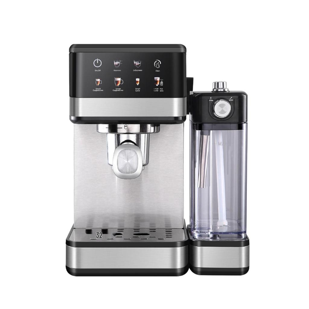 Smart Italian Espresso Machine with Milk Jug & Color Screen