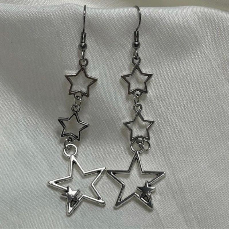 Contemporary Hollow Star Earrings for Women - Fresh, Unique Design