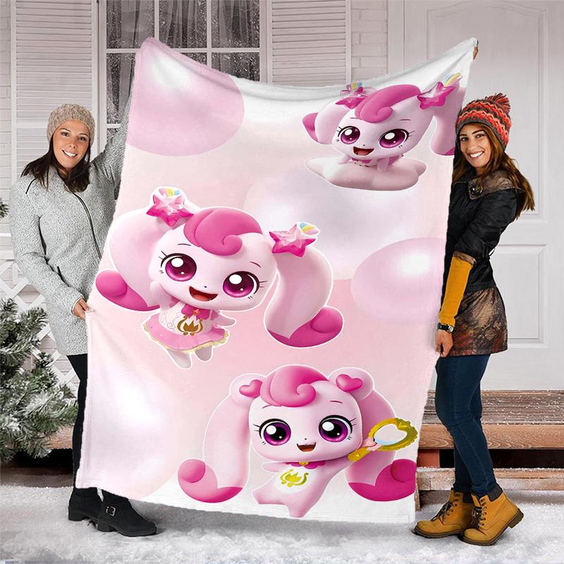 1pc Catch Teenieping Magic Sweethear2 Theme Blanket - Digital Print, Polyester, Cozy for All Seasons, Perfect for Outdoor, and Travel