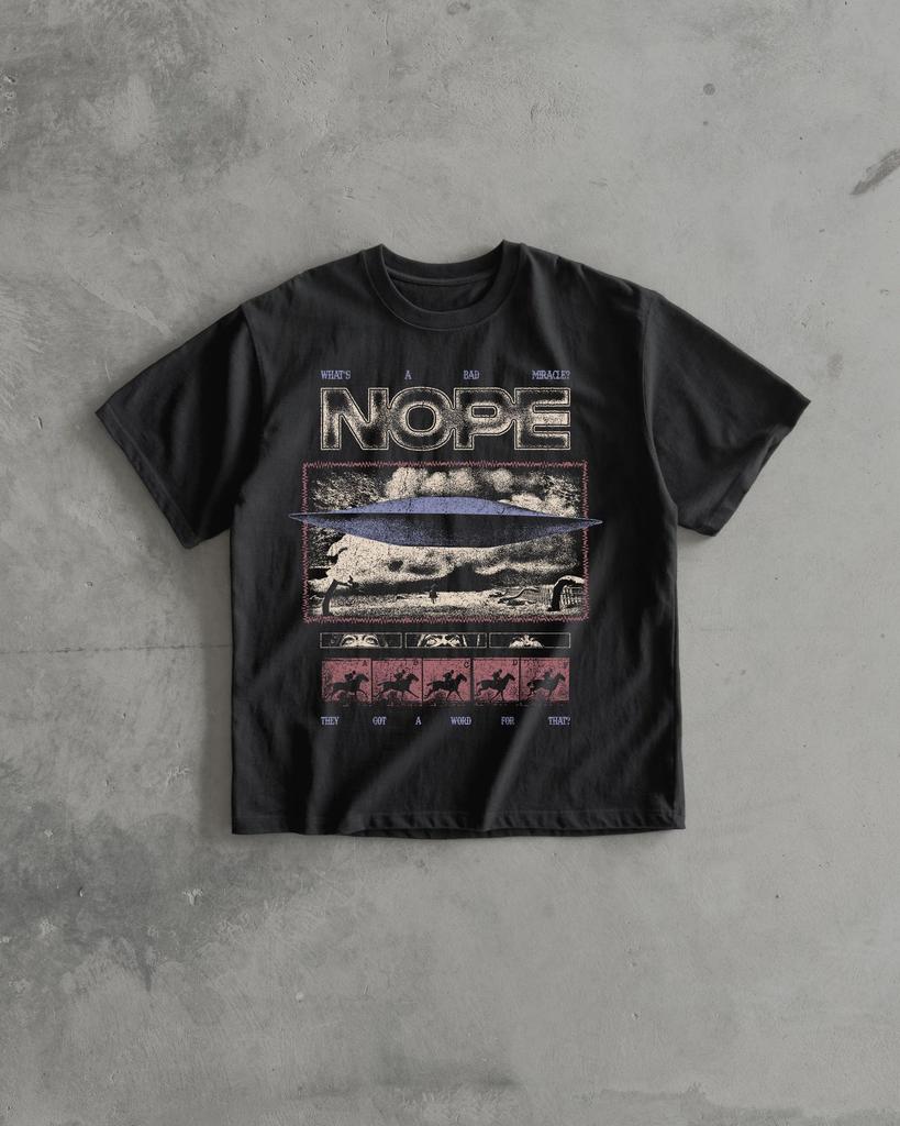 NOPE | Movie T-Shirt | Flim T-Shirt | Heavyweight Oversized | Drop Shoulder Streetwear Tee | Vintage Style