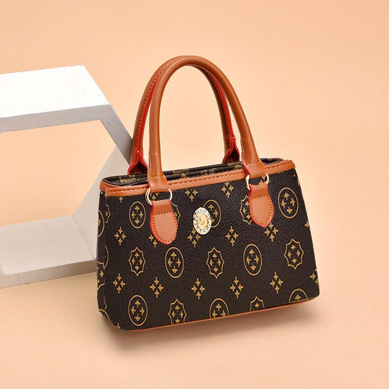 

2025 New Arrival Minimalist Middle-Aged Mother s Bag PU Leather Women s Bag Mother-in-Law Grandma Hand Bag Women s Shopping Bag Small Handbags Pentagonal Small Bag Tote