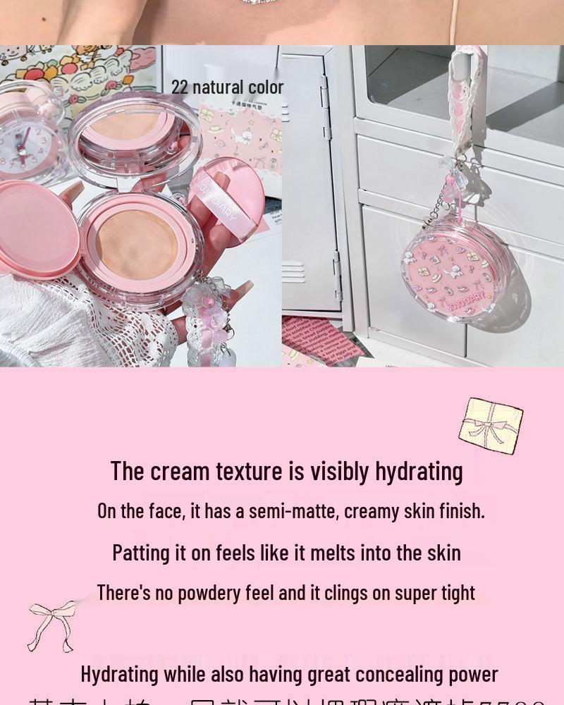 Jiujiu Diary Cat Long-lasting Hydrating BB Cushion Cream - Lightweight, Brightening, Creamy, Durable Makeup.