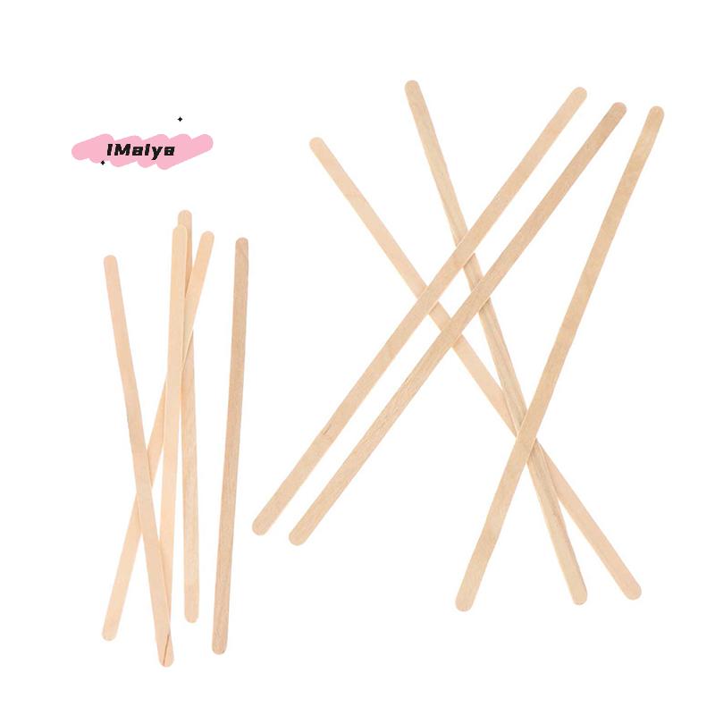 50Pcs Disposable Wooden Stirrers Coffee Hot Cold Drinking Beverage Sticks Eco-Friendly K-Cup Lids Compatible Wood Stir Pops