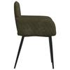 Dining Chairs 2 Pcs Faux Suede Olive Green 59x56.5x85 Cm