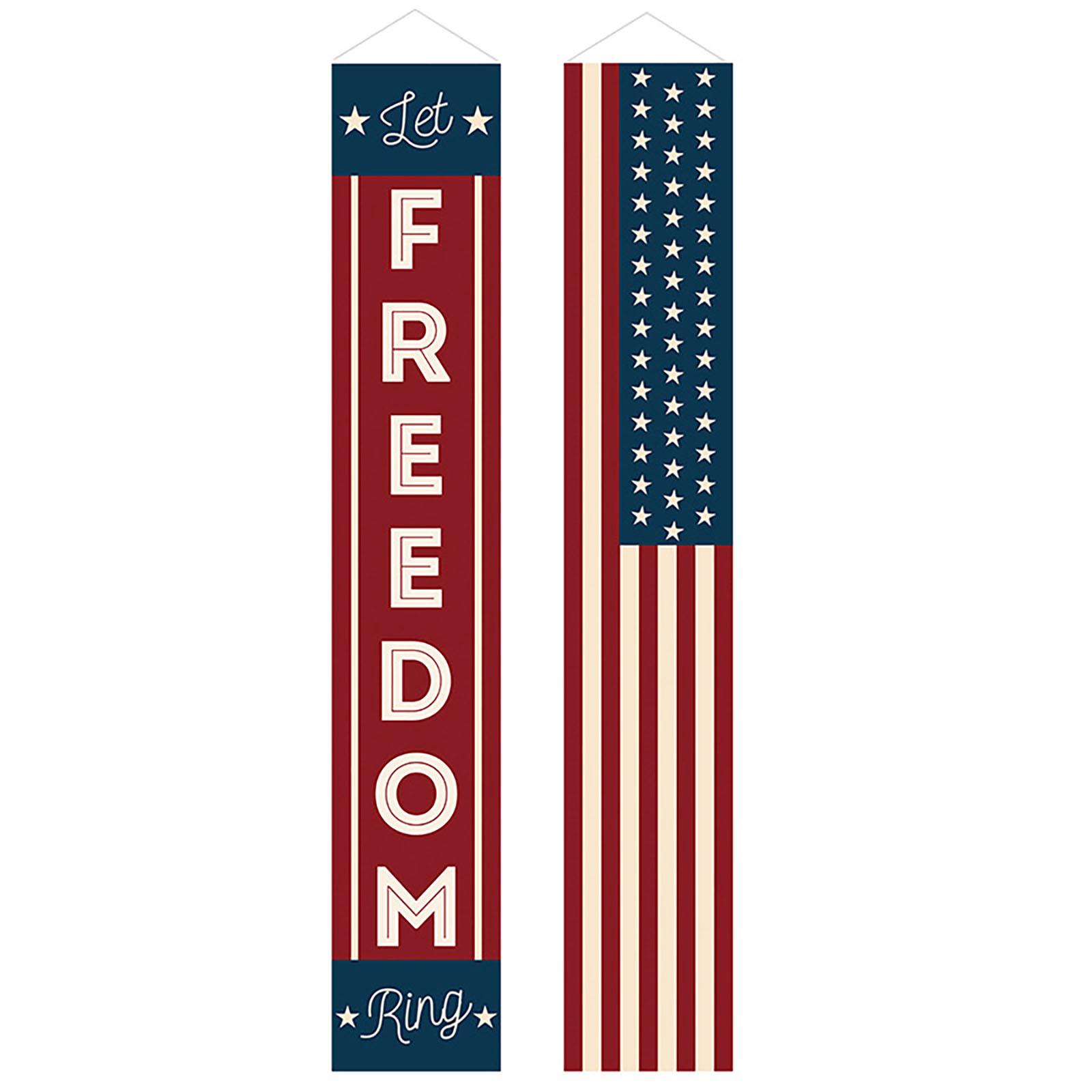 

День независимости баннер фон куплет День независимости вечерние украшения двери занавес праздничная атмосфера украшения One Size красный