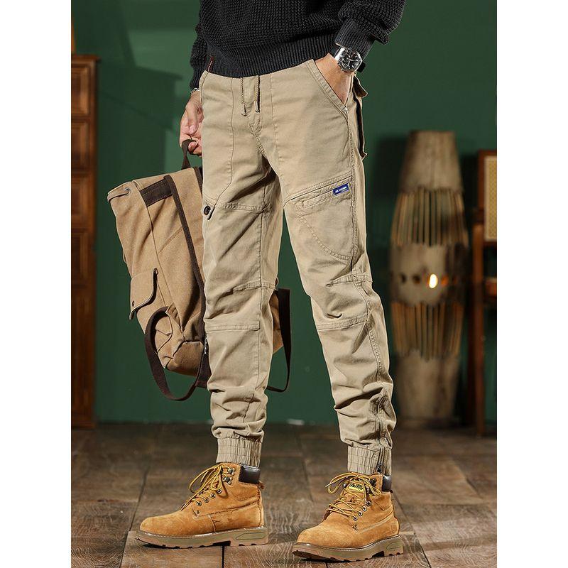 Men's Slim-Fit Camouflage Cargo Pants, Trendy Brand, New Spring/Autumn High Street American Retro Casual Pants