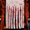 Halloween Doorway Curtains Decorative Blood Gauze Fabric Bloody Handprints Doorway Curtains Halloween Scary Haunted Home Decor