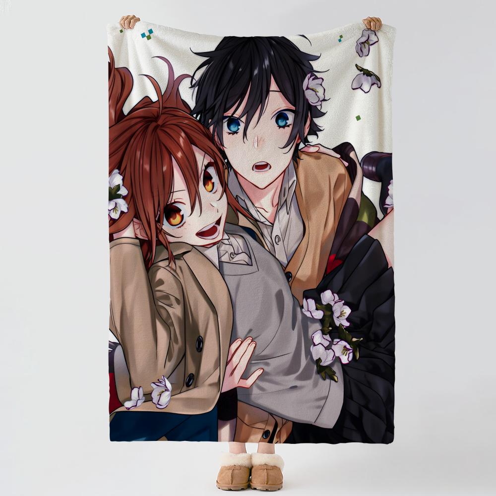 anime H-Horimiya-a Throw Thick Comfort Flannel Quilt, Multi-scene Use Indoor Outdoor Daily Nap